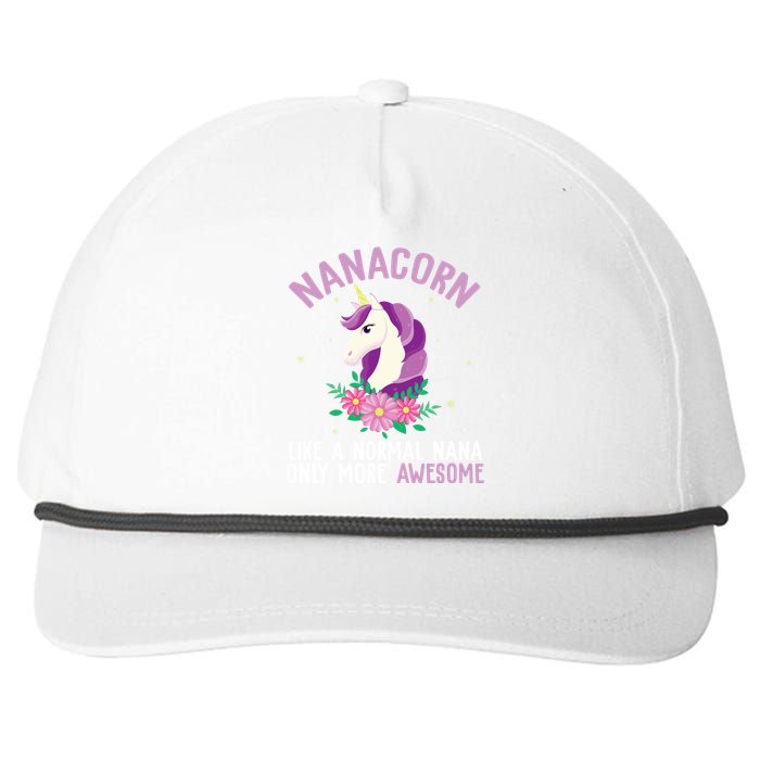 Nanacorn Like A Normal Nana Only More Awesome Happy Grandma Snapback Five-Panel Rope Hat