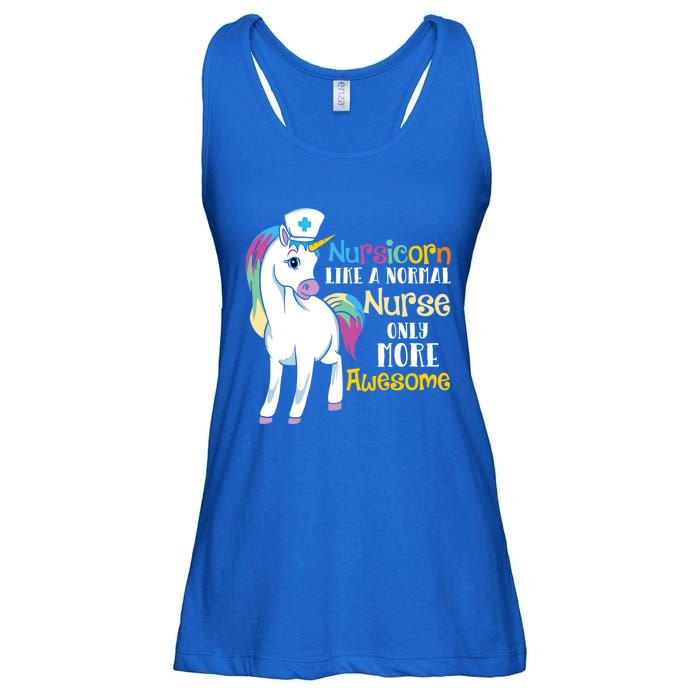 Nursicorn Like A Normal Nurse Only More Awesome Cute Unicorn Great Gift Ladies Essential Flowy Tank