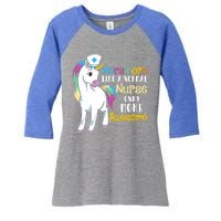 Nursicorn Like A Normal Nurse Only More Awesome Cute Unicorn Great Gift Women's Tri-Blend 3/4-Sleeve Raglan Shirt