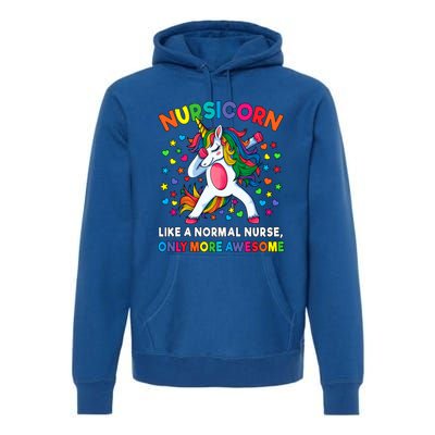 Nursicorn Like A Nurse Only Awesome Dabbing Unicorn Gift Premium Hoodie