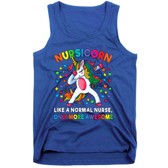 Nursicorn Like A Nurse Only Awesome Dabbing Unicorn Gift Tank Top