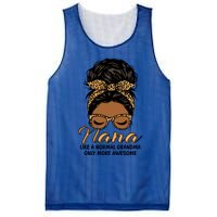 Nana Like A Normal Grandma Black Messy Bun Funny Great Gift Mesh Reversible Basketball Jersey Tank