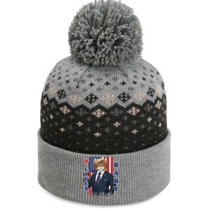 Nine Lives Baby Cat In Suite With Trump Hair The Baniff Cuffed Pom Beanie