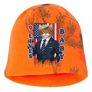 Nine Lives Baby Cat In Suite With Trump Hair Kati - Camo Knit Beanie