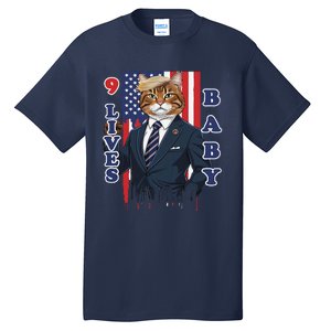 Nine Lives Baby Cat In Suite With Trump Hair Tall T-Shirt