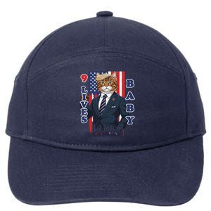 Nine Lives Baby Cat In Suite With Trump Hair 7-Panel Snapback Hat