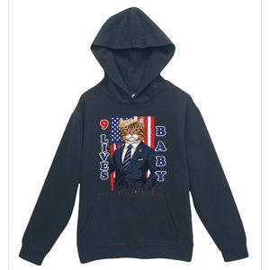 Nine Lives Baby Cat In Suite With Trump Hair Urban Pullover Hoodie