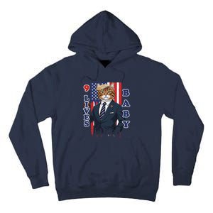 Nine Lives Baby Cat In Suite With Trump Hair Tall Hoodie