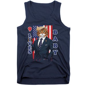 Nine Lives Baby Cat In Suite With Trump Hair Tank Top