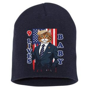 Nine Lives Baby Cat In Suite With Trump Hair Short Acrylic Beanie