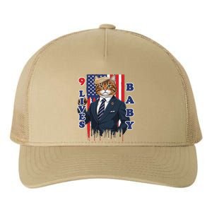 Nine Lives Baby Cat In Suite With Trump Hair Yupoong Adult 5-Panel Trucker Hat