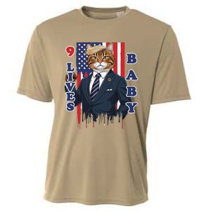 Nine Lives Baby Cat In Suite With Trump Hair Cooling Performance Crew T-Shirt