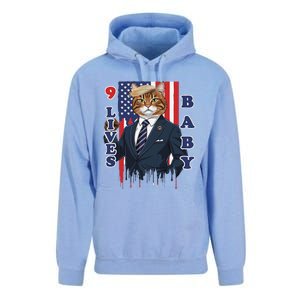 Nine Lives Baby Cat In Suite With Trump Hair Unisex Surf Hoodie