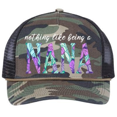 Nothing Like Being A Nana Cute Gift Retro Rope Trucker Hat Cap