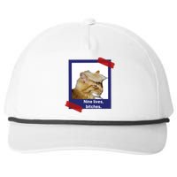 Nine Lives Bitches Funny Trump Cat Snapback Five-Panel Rope Hat