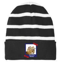 Nine Lives Bitches Funny Trump Cat Striped Beanie with Solid Band