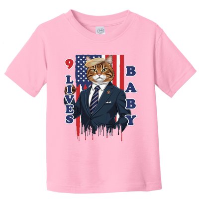 Nine Lives Baby Cat In Suite With Trump Hair Toddler T-Shirt