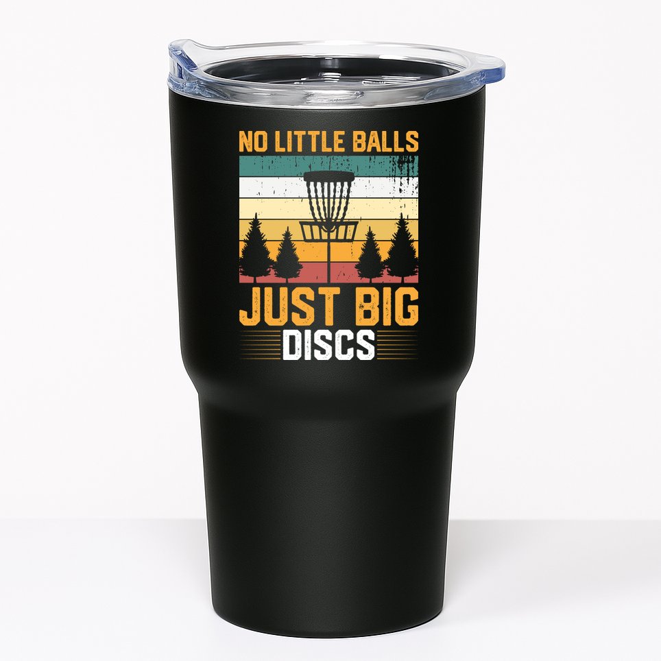 No Little Balls Just Big Vintage Disc Golf Frisbee Golf Tumbler