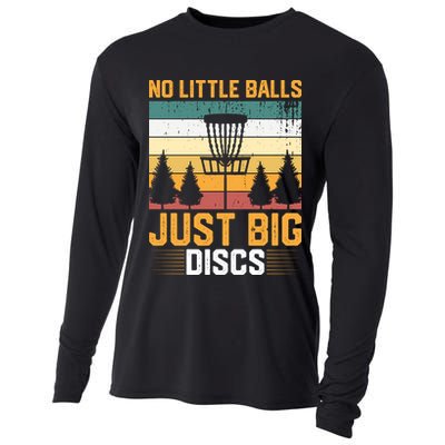 No Little Balls Just Big Vintage Disc Golf Frisbee Golf Cooling Performance Long Sleeve Crew