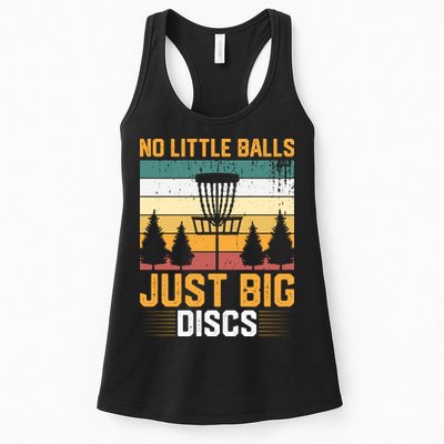 No Little Balls Just Big Vintage Disc Golf Frisbee Golf Womens Tank Top