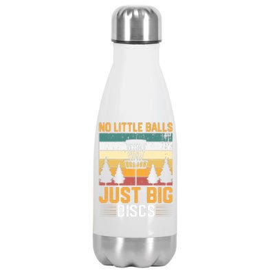 No Little Balls Just Big Vintage Disc Golf Frisbee Golf Stainless Steel Insulated Water Bottle