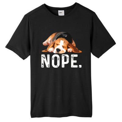 Nope Lazy Beagle Dog Lover Gift Tall Fusion ChromaSoft Performance T-Shirt