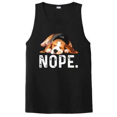 Nope Lazy Beagle Dog Lover Gift PosiCharge Competitor Tank