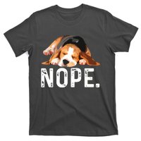 Nope Lazy Beagle Dog Lover Gift T-Shirt