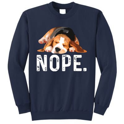 Nope Lazy Beagle Dog Lover Gift Sweatshirt