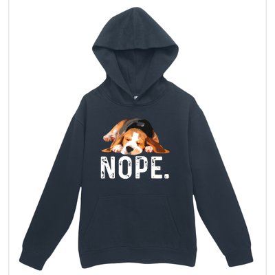 Nope Lazy Beagle Dog Lover Gift Urban Pullover Hoodie