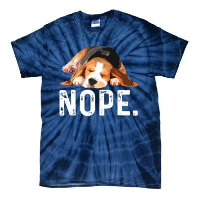 Nope Lazy Beagle Dog Lover Gift Tie-Dye T-Shirt