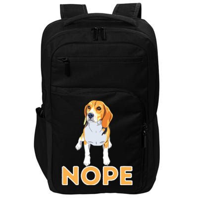 Nope Lazy Beagle Funny Beagle Dog Lover Pet Owner Impact Tech Backpack