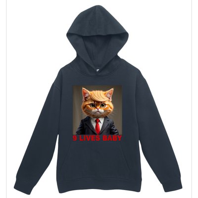 Nine Lives Baby Cat In Suite With Trump Hair Funny Urban Pullover Hoodie