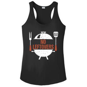 No Leftovers Bbq Grill Barbecue Gift Ladies PosiCharge Competitor Racerback Tank