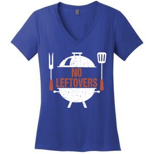 No Leftovers Bbq Grill Barbecue Gift Women's V-Neck T-Shirt