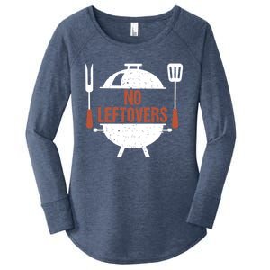 No Leftovers Bbq Grill Barbecue Gift Women's Perfect Tri Tunic Long Sleeve Shirt