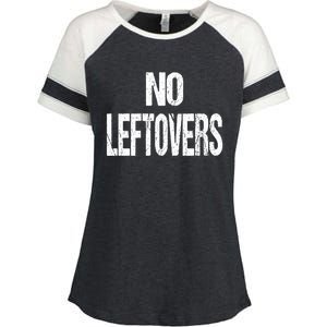 No Leftovers Bbq Grill Barbecue Gift Enza Ladies Jersey Colorblock Tee