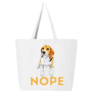 Nope Lazy Beagle Funny Beagle Dog Lover Pet Owner 25L Jumbo Tote