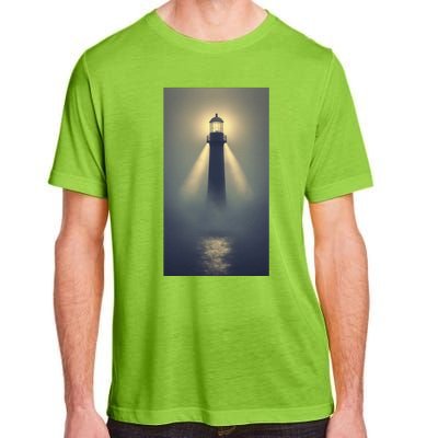 Nautical Lighthouse Beam Ocean Maritime Fog Adult ChromaSoft Performance T-Shirt