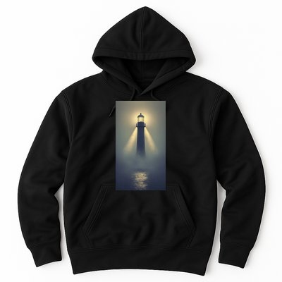Nautical Lighthouse Beam Ocean Maritime Fog Hoodie