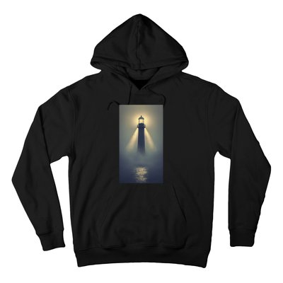 Nautical Lighthouse Beam Ocean Maritime Fog Hoodie