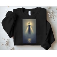 Nautical Lighthouse Beam Ocean Maritime Fog Sweatshirt