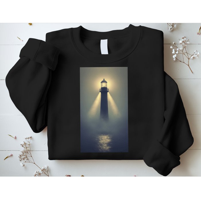 Nautical Lighthouse Beam Ocean Maritime Fog Sweatshirt