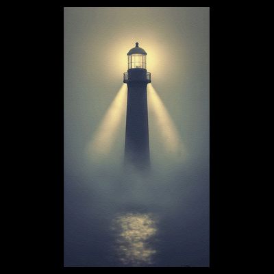 Nautical Lighthouse Beam Ocean Maritime Fog T-Shirt