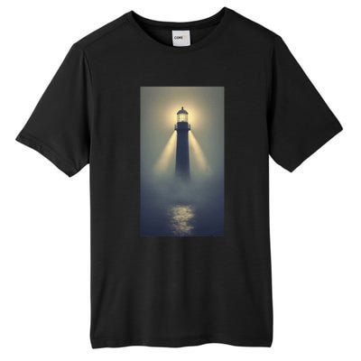 Nautical Lighthouse Beam Ocean Maritime Fog Tall Fusion ChromaSoft Performance T-Shirt