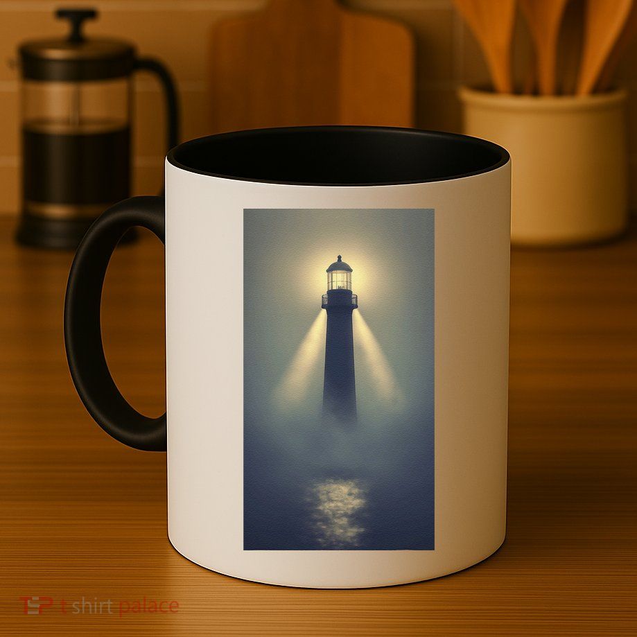 Nautical Lighthouse Beam Ocean Maritime Fog Mug