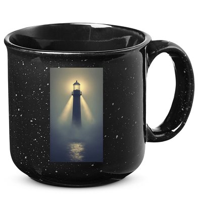 Nautical Lighthouse Beam Ocean Maritime Fog 15oz Campfire Ceramic Mug