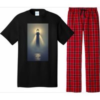 Nautical Lighthouse Beam Ocean Maritime Fog Pajama Set