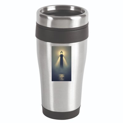 Nautical Lighthouse Beam Ocean Maritime Fog 16oz Travel Tumbler
