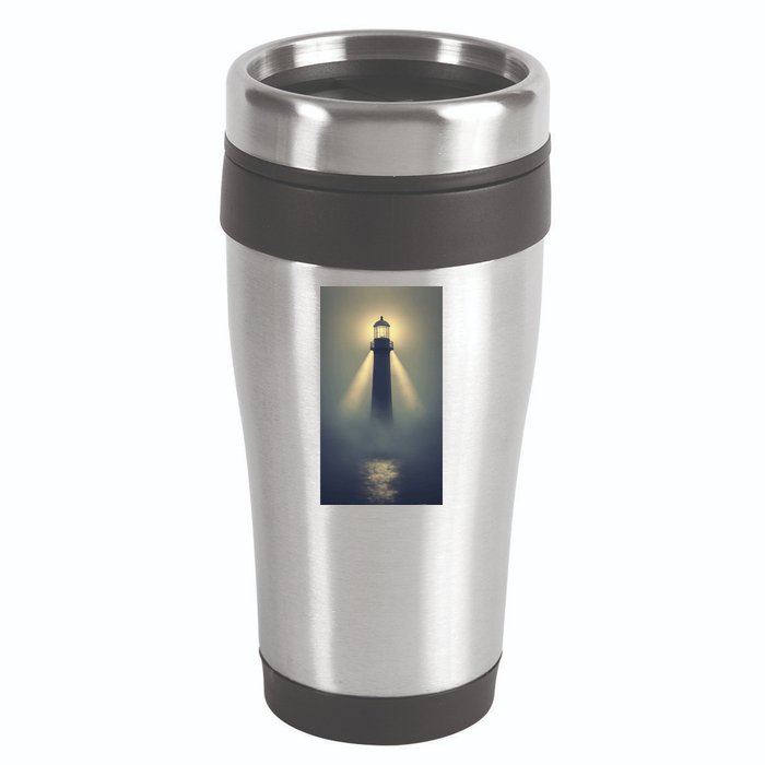 Nautical Lighthouse Beam Ocean Maritime Fog 16oz Travel Tumbler